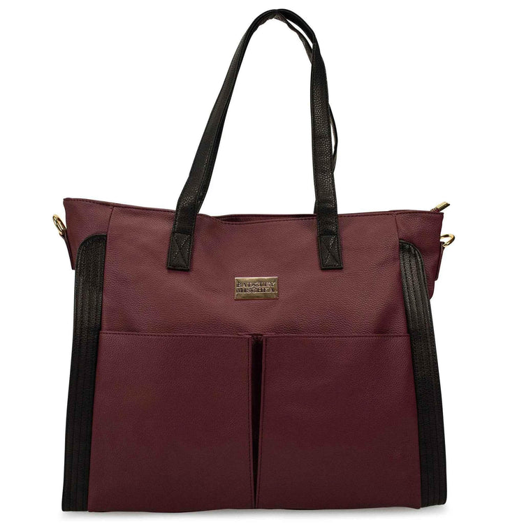 Rose Vegan Leather Weekender Tote Bag Weekender Bags by Travellty