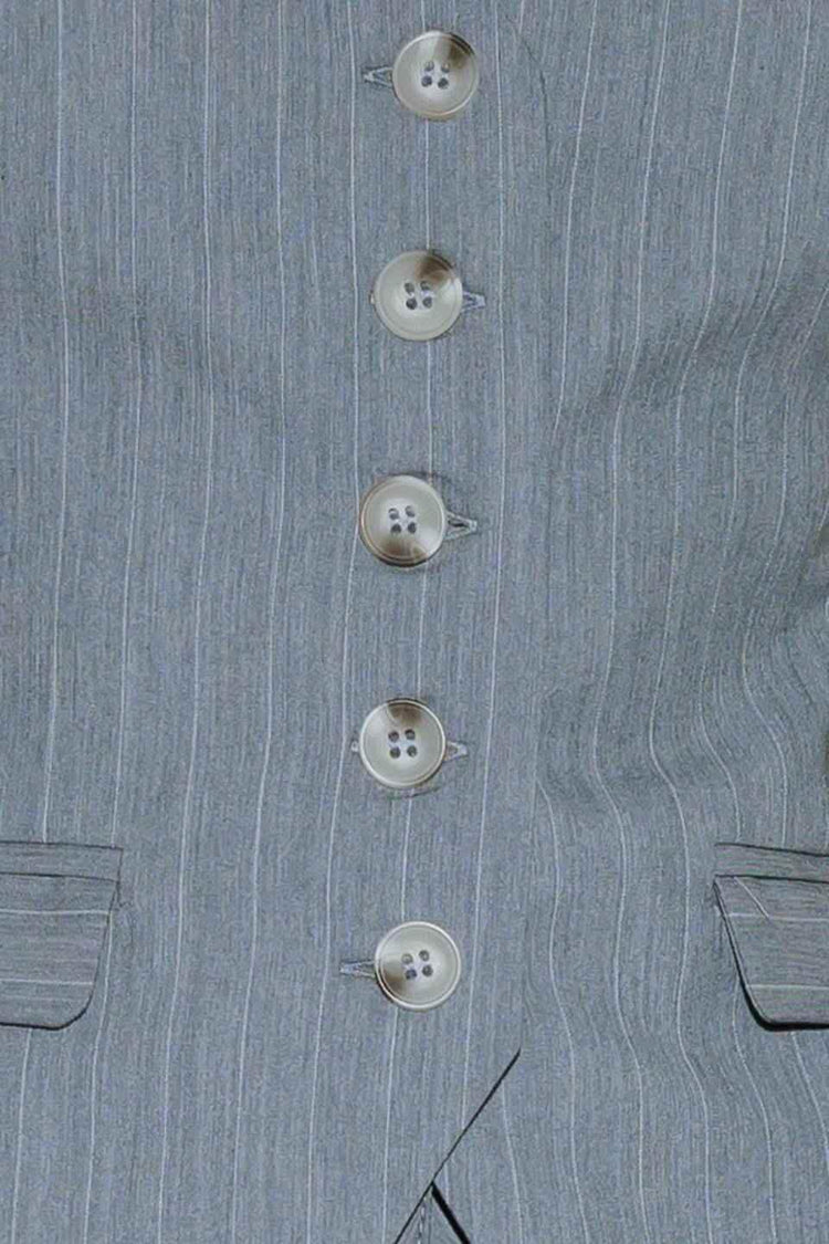 SMILE BRIGHT IN GREY WOVEN VEST VEST by Flying Tomato