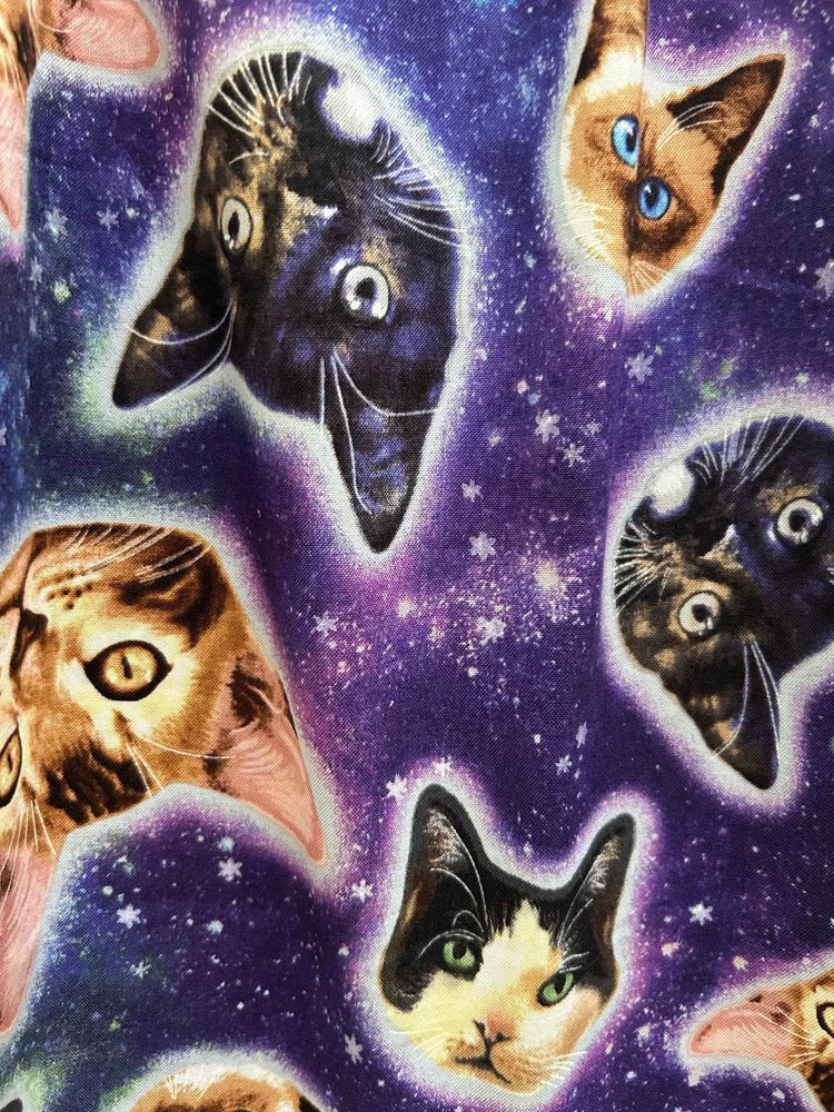 Galaxy Cats Shorter Length Fit & Flare Dress - Small Only! Dresses by Retrolicious