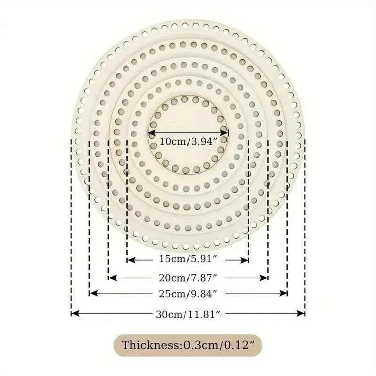 Wooden Basket Bottom Blank Solid Crochet Basket Wood Base for DIY Basket Weaving Supplies Craft Making Home Decoration by DSERS