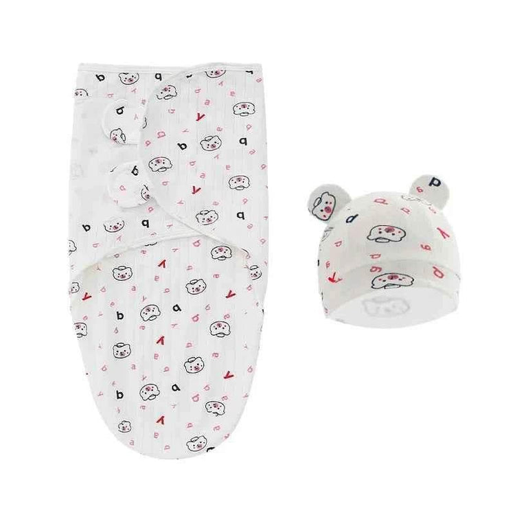 Newborn Baby Wrap Anti-Startle 2Pcs/Set Baby Swaddle Sleeping Cocoon Design 100%Cotton Baby Adjustable Blanket 0-6 Months by DSERS