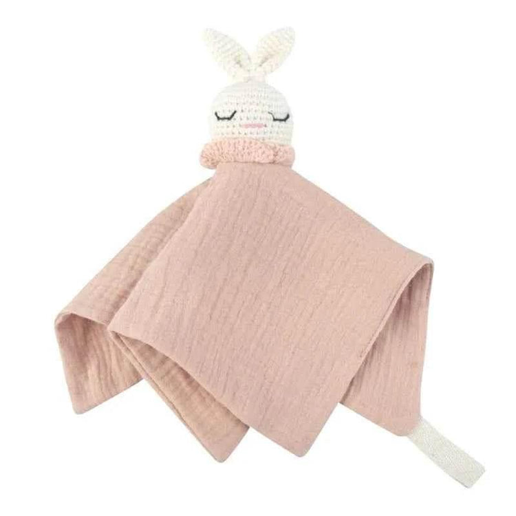 Infant Baby Appease Comforting Towel Crochet Rabbit Burp Cloth Sleep Soothing Doll Toy Pacify Soother Bib for Toddlers A2UB by DSERS