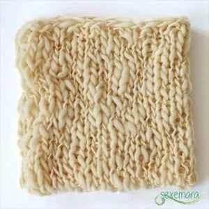Wool Crochet Newborn Baby Girls Boys Blanket Newborn Photography Props,Crochet Knit Blanket Basket Background Filler 55*55cm by GiFTiFY