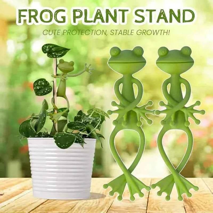 1/2/5pcs Frog Plant Stand Green Frog Plant Supports Cute Stable Support for Small Potted Plants Succulents Planter Decorations by DSERS