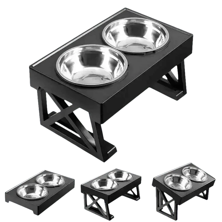 Elevated Bowls Stand for Pets Adjustable Height Dog Elevated Bowls Double Elevated Bowls Stand Pet Products by Shop1103847883 Store