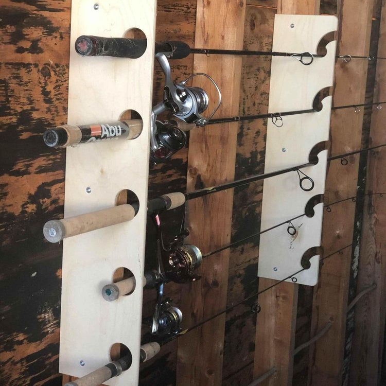 Fishing Rod Rack – Shed Organizer for Rod Storage Shed Organization by HangThis Up My Shed Organizing System