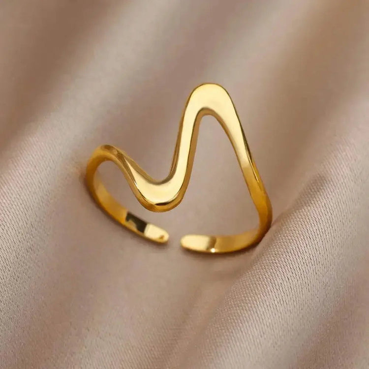 Gold Geometric Stainless Steel Ring Rings by Dropshee