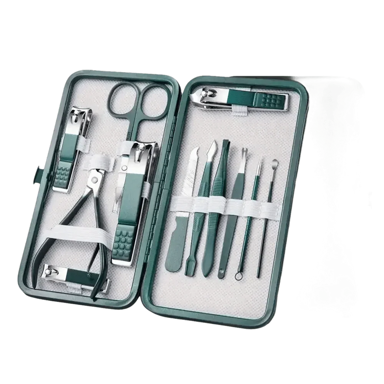 Green Case Stainless Steel Nail Clippers Set Nail Care by Irin Beauty Store