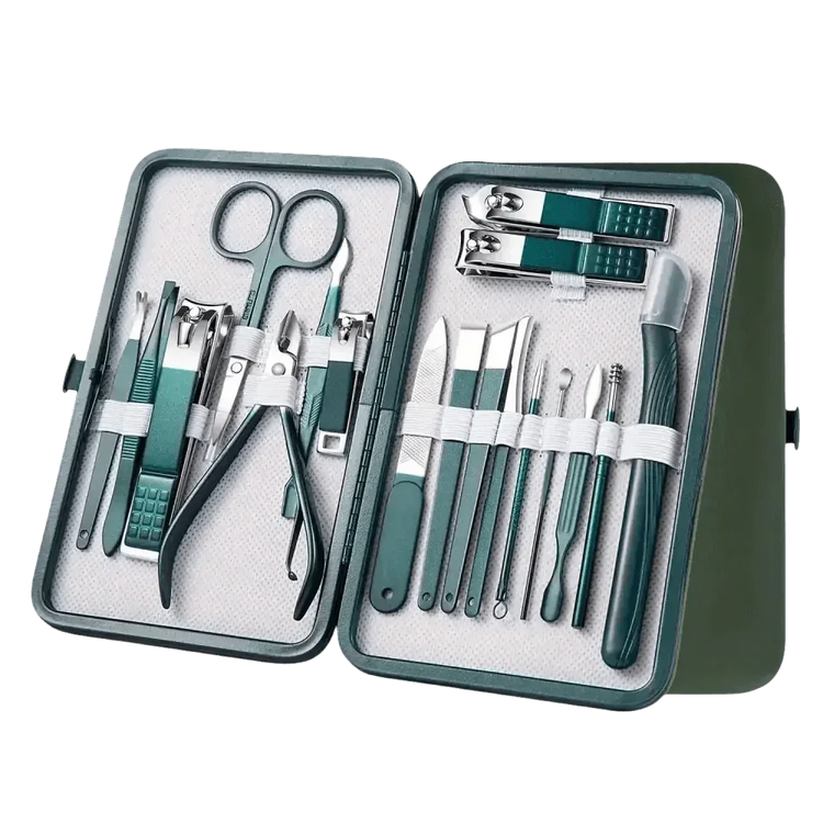 Green Case Stainless Steel Nail Clippers Set Nail Care by Irin Beauty Store