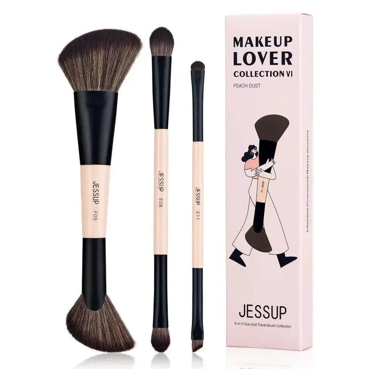 Jessup Double-Sided Makeup Brush Set Makeup Brushes by Dropshee