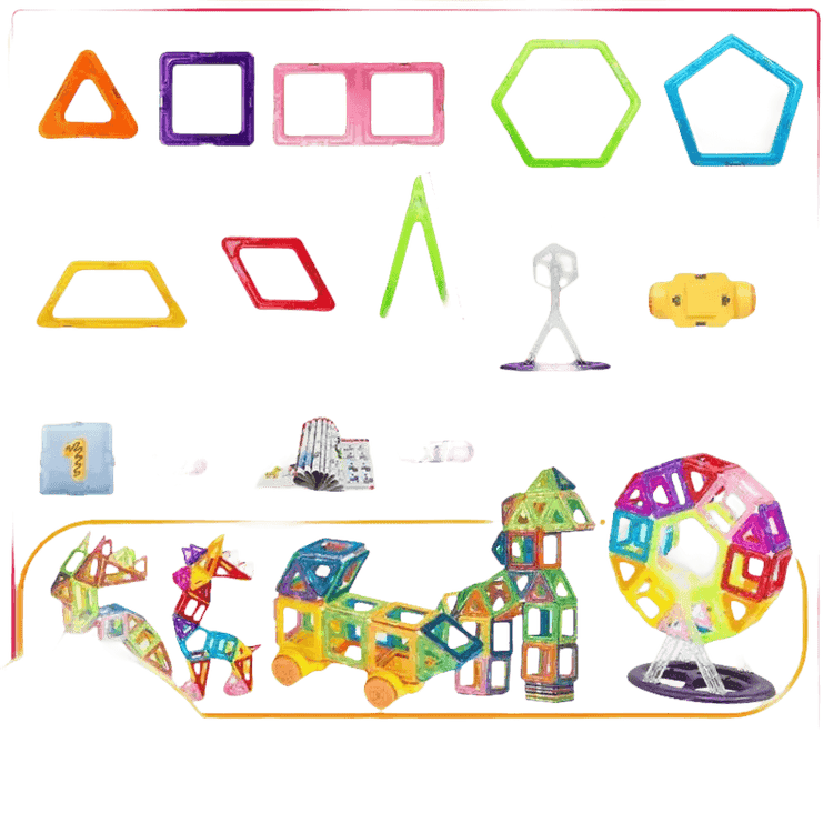 Kids Magnetic Building Blocks Mini Size Magnet Blocks Colorful Magnetic Building Blocks toys & Games by Toys Discount Store