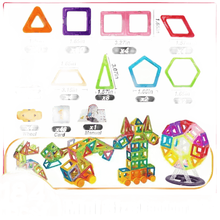 Kids Magnetic Building Blocks Mini Size Magnet Blocks Colorful Magnetic Building Blocks toys & Games by Toys Discount Store