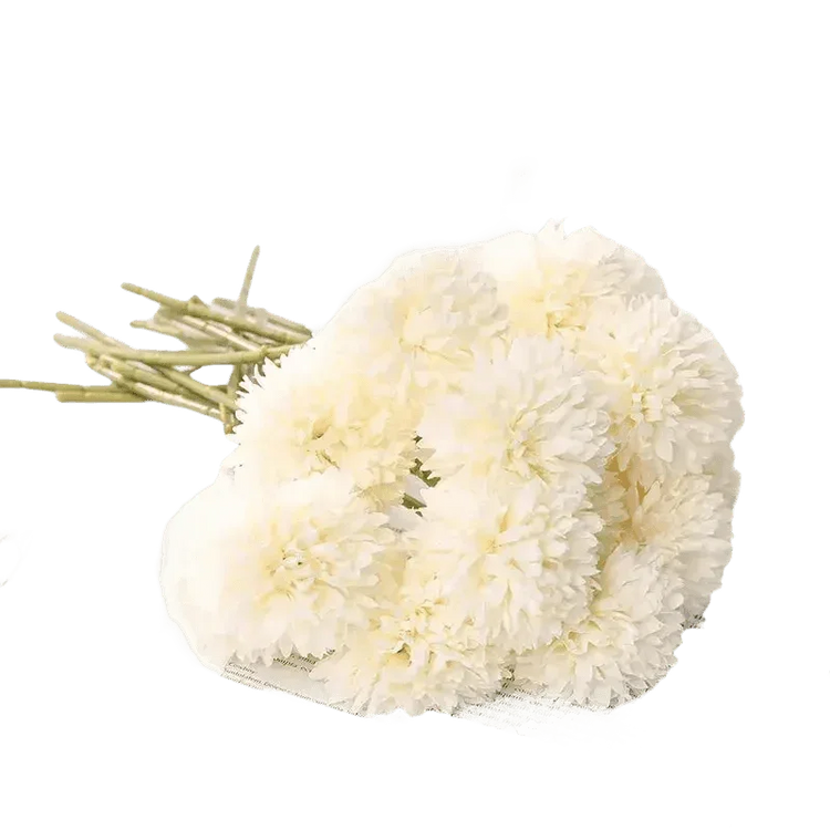 Pink and White Silk Kiku Flowers Bouquet Flower by Yajia Decorative Store