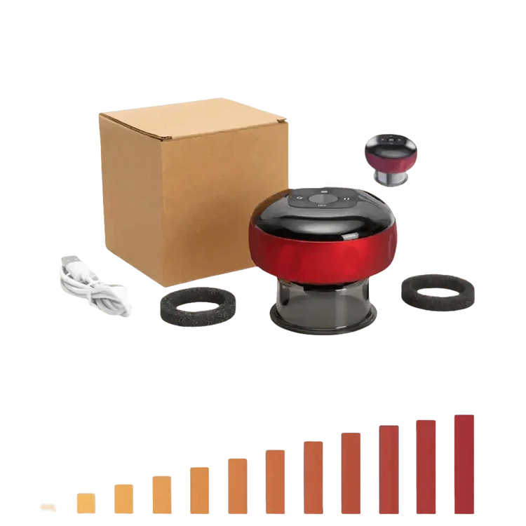 Electric Vacuum Cupping Massager Red Light Heating Electric Vacuum Cupping Massager by MOKARLE Healthy Life Store