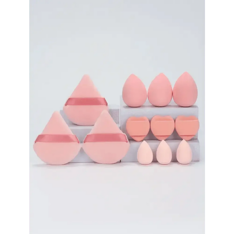 Small Medium and Large 12PCS Combination Set Makeup Puff Essential for Beginners Cosmetic Puff Set Makeup Foundation Sponge Makeup Puff by Dropshee