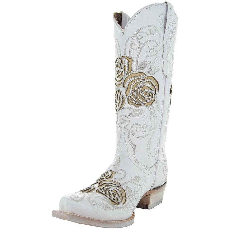 White Rose Inlayed Women&