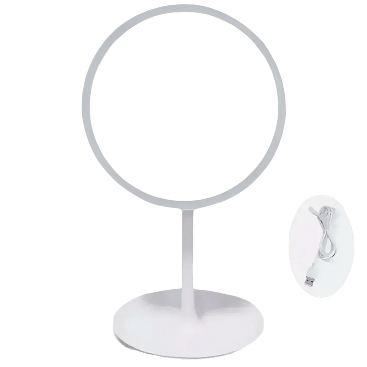 White LED Daylight Makeup Mirror USB Battery face mirror by Rockbrook Daily Store