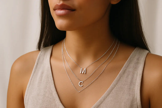 Sterling Silver Letter Necklaces That Feel Personal