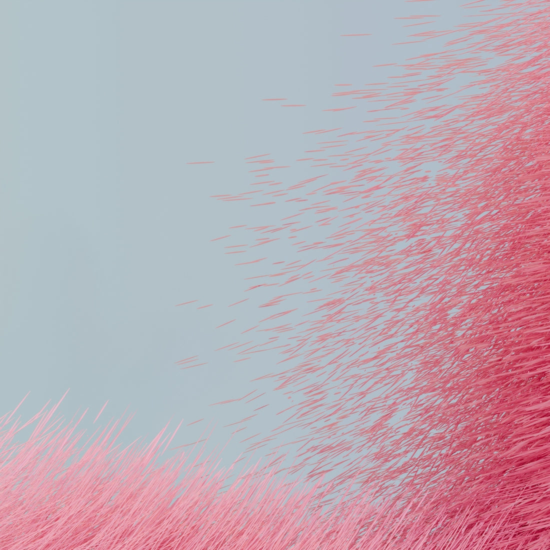 a blue and pink background with a light blue sky