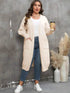 Plus Size Long Sleeve Pocketed Cardigan women Attire by Trendsi