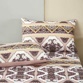 DaDa Bedding Majestic Oriental Kilim Fitted Sheet - w/ Pillow Cases Royal Persian Traditional Design Intricate Ornate Ornament Print Bed Sheets by DaDalogy Bedding Collection