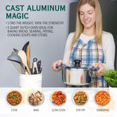 3 Quarts Round Dutch Oven with Lid Home & Garden by MAGNAWARE