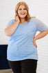 Plus Size V-Neck Raglan Sleeve Tee women Attire by Trendsi