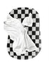 Race Checkered Baby Lounger Cover by Little Mae & Co