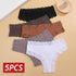 5PCS Lace Cotton Brazilian Panties Lace Cotton Brazilian Panties by Dropshee