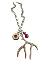 Antler & Head stamp Necklace Necklace by Sarahs Jewelry Designs