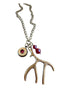 Antler & Head stamp Necklace Necklace by Sarahs Jewelry Designs