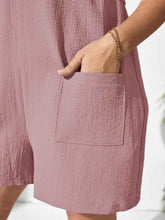 Plus Size Knotted Strap Romper with Pockets women Attire by Trendsi