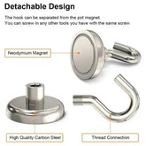 10PCS Strong Magnet Hooks Multi-Purpose Storage Hooks Home Kitchen Bar Storage Hooks Key Storage Hooks Bathroom Hangers Hooks by Dropshee