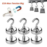 10PCS Strong Magnet Hooks Multi-Purpose Storage Hooks Home Kitchen Bar Storage Hooks Key Storage Hooks Bathroom Hangers Hooks by Dropshee