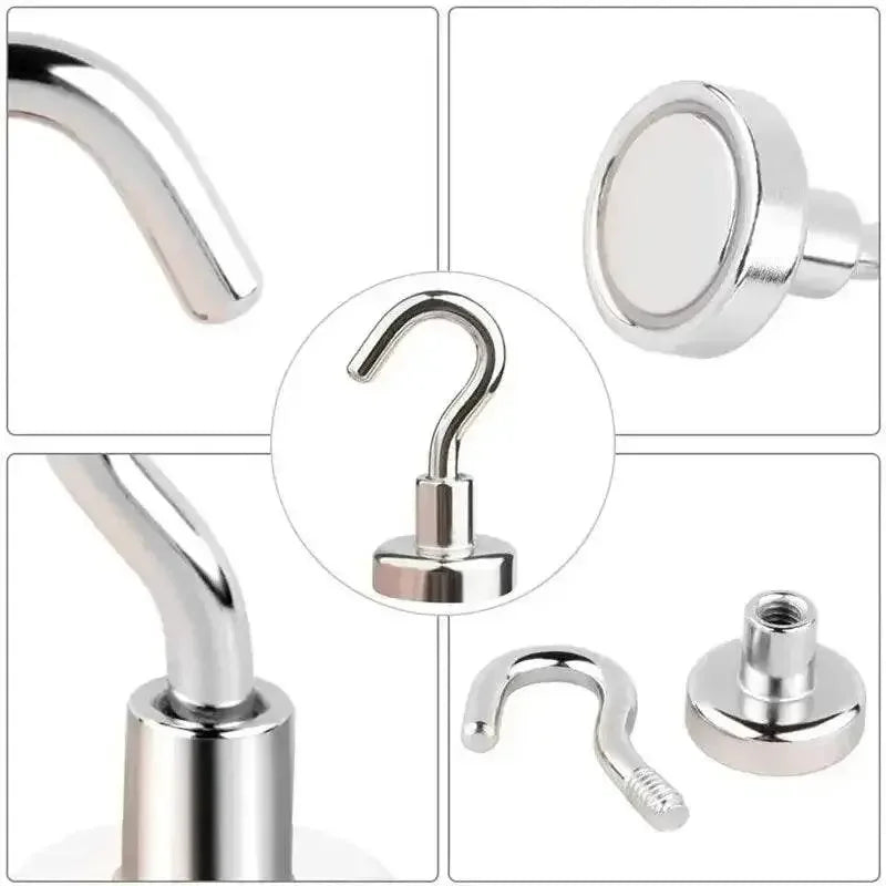 10PCS Strong Magnet Hooks Multi-Purpose Storage Hooks Home Kitchen Bar Storage Hooks Key Storage Hooks Bathroom Hangers Hooks by Dropshee