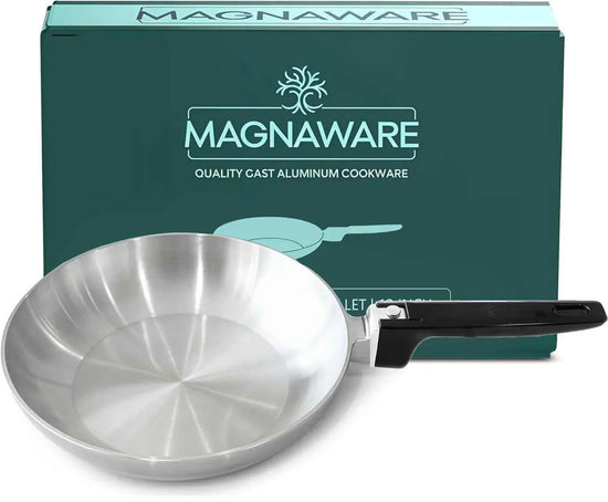 11-Inch Chef Skillet – Quick & Even Heat Distribution – Lightweight Cast Aluminum Frying Pan by MAGNAWARE