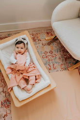 Peony Ribbed Stretch Swaddle by Little Mae & Co