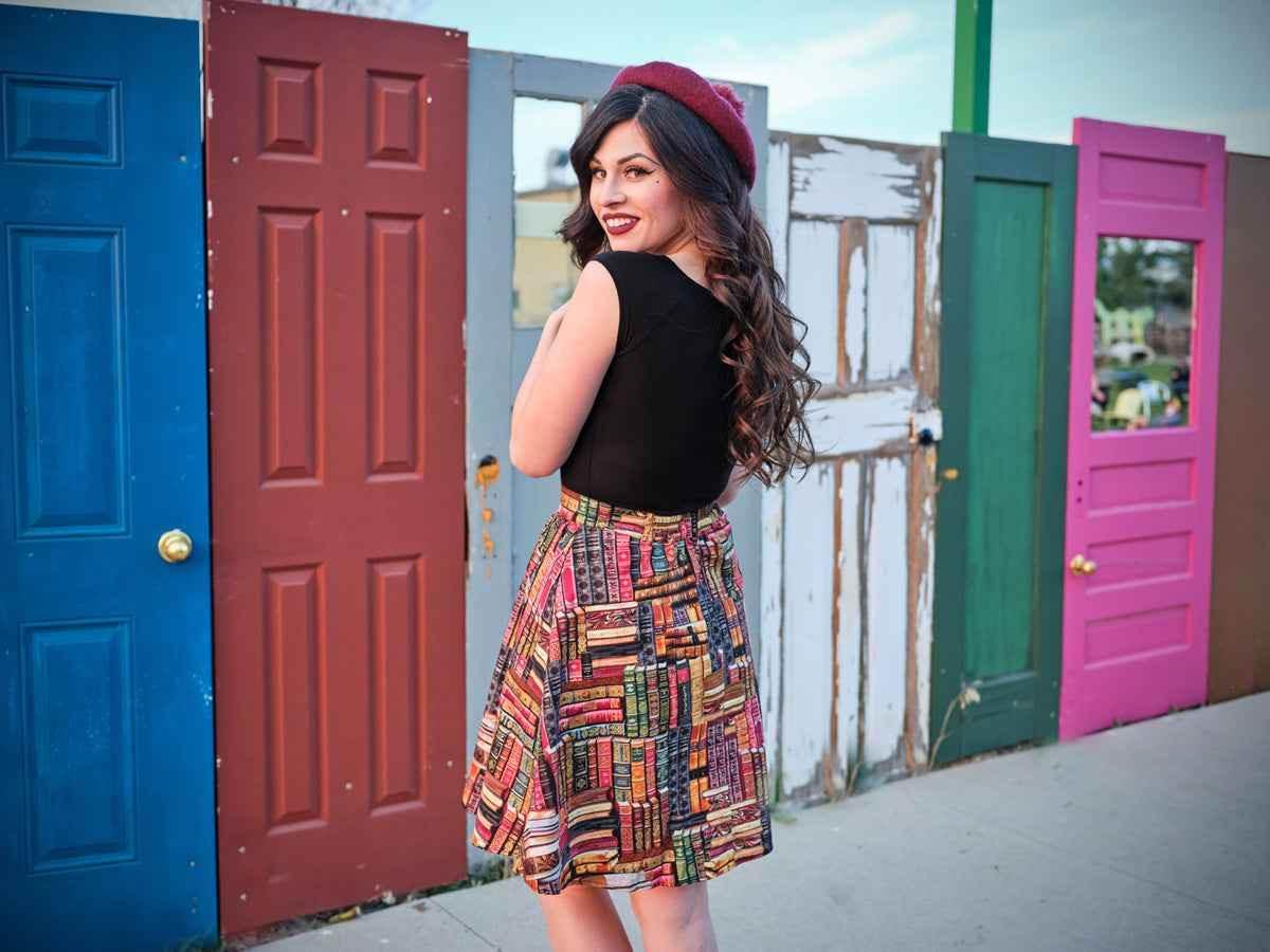 Retro Boat Neck Top in Black Shirts & Tops by Retrolicious