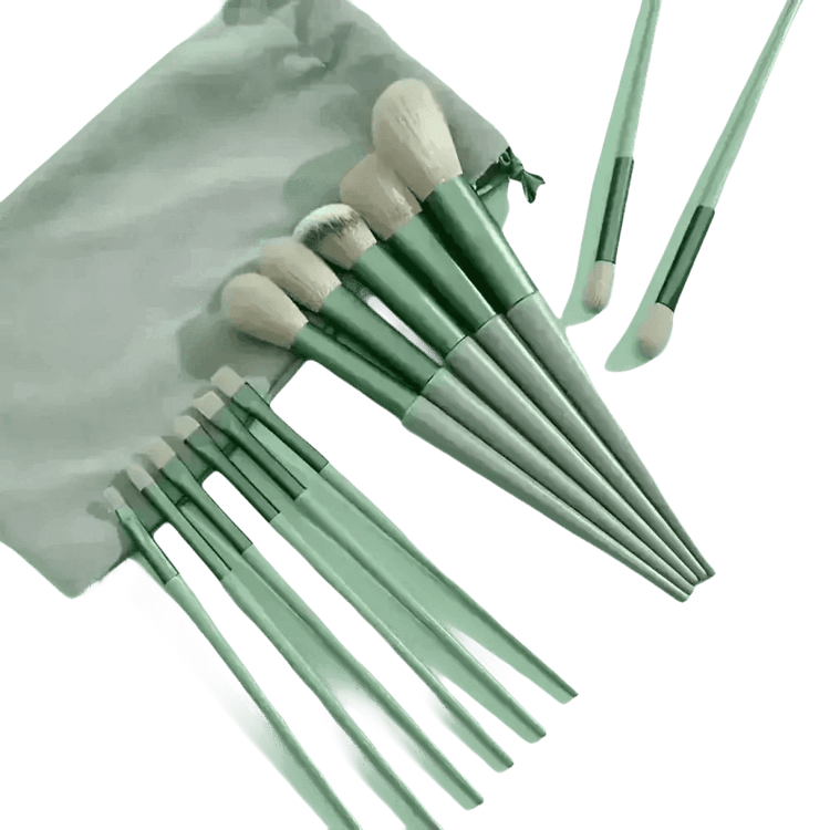 13pcs Velvet Bag Makeup Brushes Set Eye Pink Pouch lash brush for eyelash extensions Makeup Brushes by Beauty Discount Factory Store