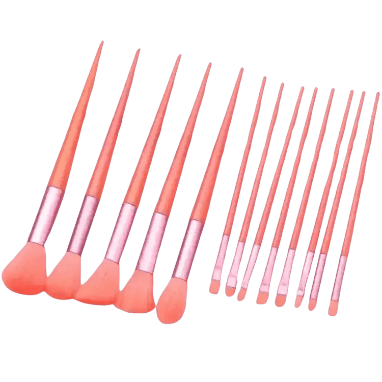 13pcs Velvet Bag Makeup Brushes Set Eye Pink Pouch lash brush for eyelash extensions Makeup Brushes by Beauty Discount Factory Store