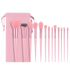 13pcs Velvet Bag Makeup Brushes Set Eye Pink Pouch lash brush for eyelash extensions Makeup Brushes by Beauty Discount Factory Store
