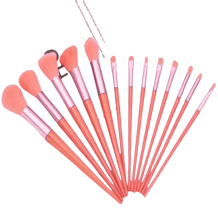 13pcs Velvet Bag Makeup Brushes Set Eye Pink Pouch lash brush for eyelash extensions Makeup Brushes by Beauty Discount Factory Store
