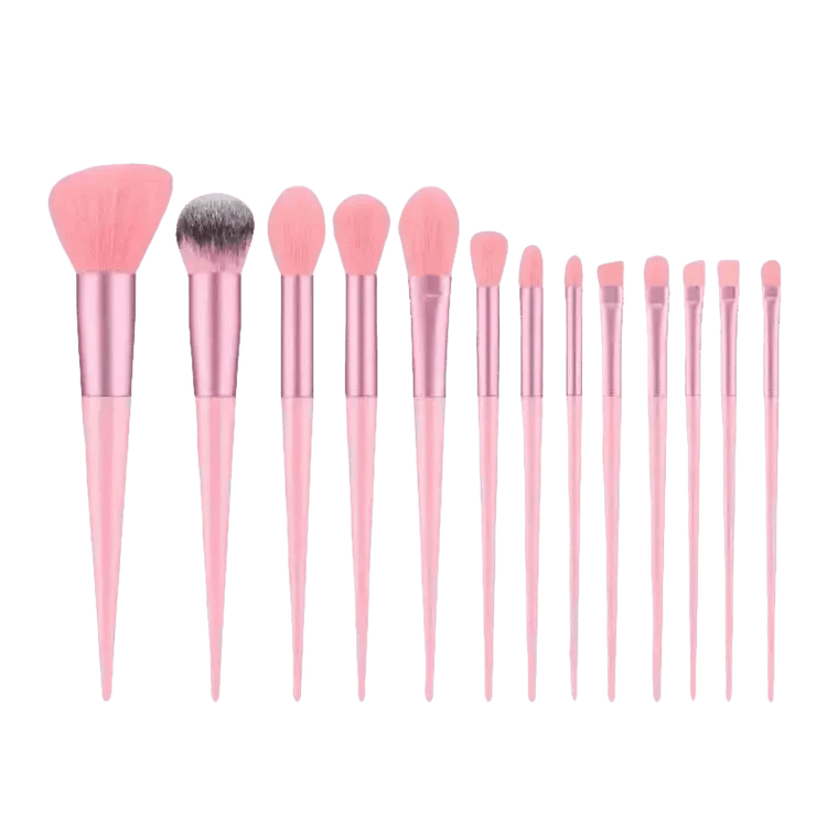13pcs Velvet Bag Makeup Brushes Set Eye Pink Pouch lash brush for eyelash extensions Makeup Brushes by Beauty Discount Factory Store