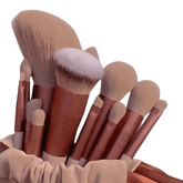 13pcs Velvet Bag Makeup Brushes Set Eye Pink Pouch lash brush for eyelash extensions Makeup Brushes by Beauty Discount Factory Store