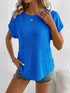 Plus Size Ribbed Texture Short Sleeve T-Shirt women Attire by Trendsi