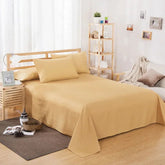 Pure Color Polyester Cotton Extra Bed Sheets Hotel Home online bedsheets Solid Color Flat Bed Sheet by CJDropshipping