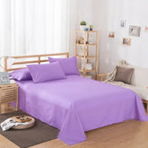 Pure Color Polyester Cotton Extra Bed Sheets Hotel Home online bedsheets Solid Color Flat Bed Sheet by CJDropshipping