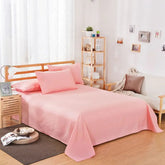 Pure Color Polyester Cotton Extra Bed Sheets Hotel Home online bedsheets Solid Color Flat Bed Sheet by CJDropshipping