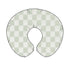 Leaf Green & White Checkered Nursing Pillow Cover by Little Mae & Co