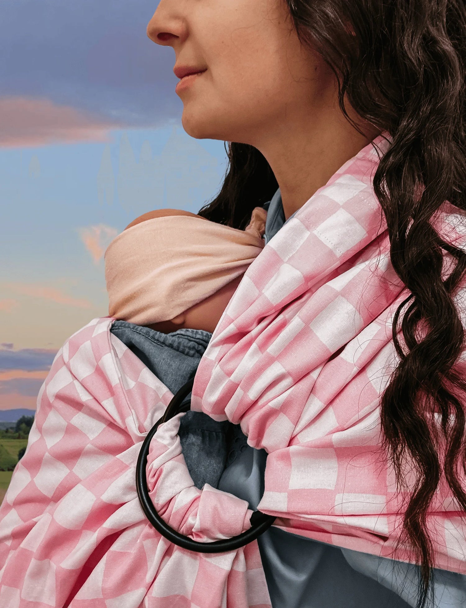 Sunkist Ring Sling Carrier by Little Mae & Co